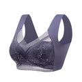 Women Large Bra Push Up Ice Silk Seamless upper Bralette Lace