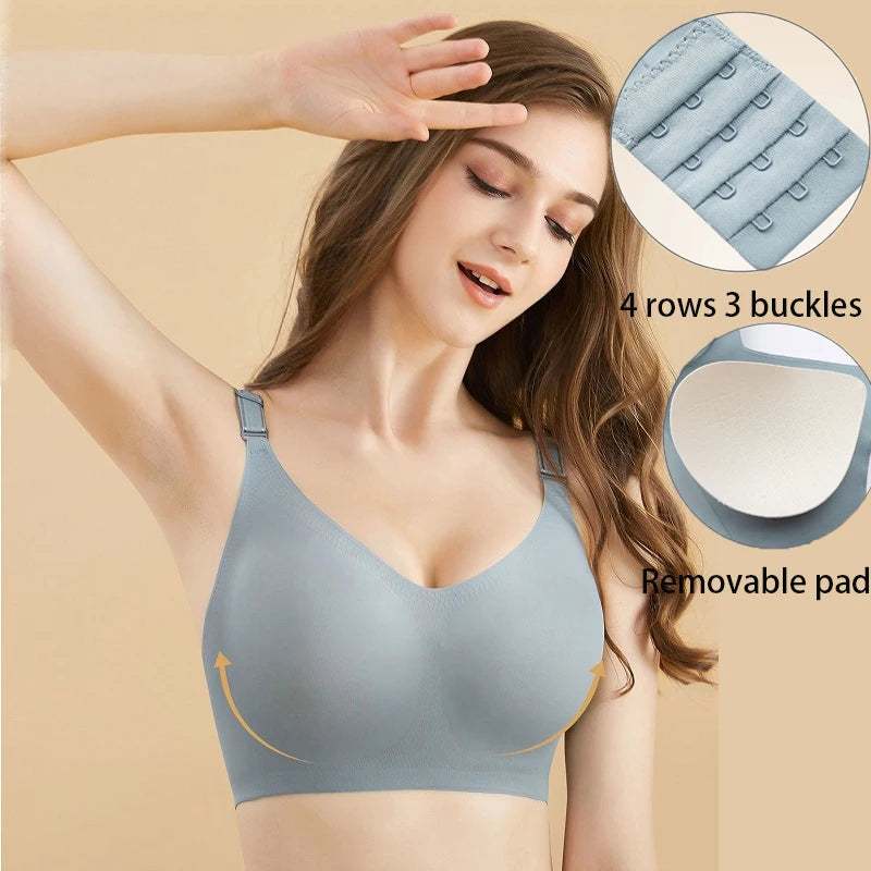 Women's Seamless Bras Ladies Thin Style Jelly Color
